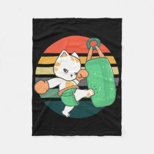 Manta Polar Gatos de Kickboxing Hombres Mujeres Niños