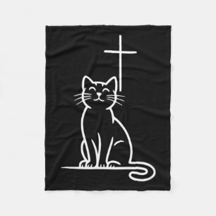 Manta Polar Gatos Domésticos Cristianos Aman a Jesús Sé Feliz