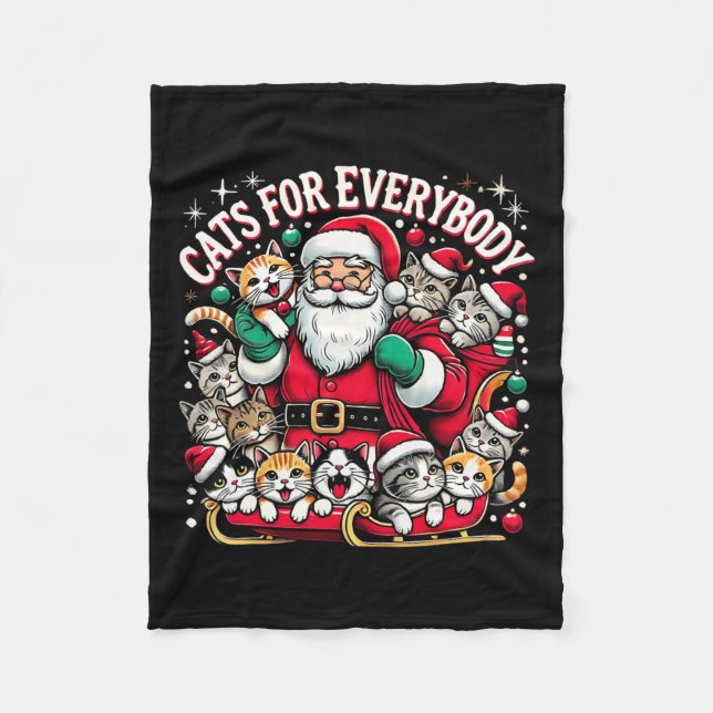 Manta Polar Gatos Graciosos Para Todos Los Navidades Famosos Y (Anverso)