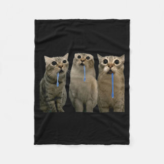 Manta Polar Gatos Gritando A Un Gato Baboso Doble Meme Diverti