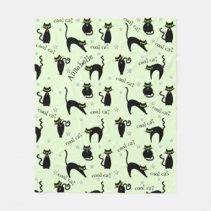 Manta Polar Gatos Mod Black