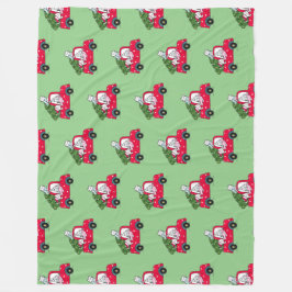 Manta Polar Gatos navidades en festividades de camiones rojos