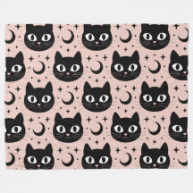 Gatos Negros Lindos y Halloween Celestial