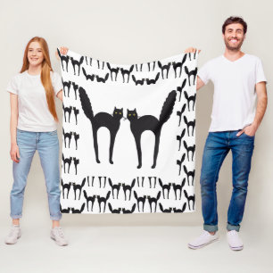 Manta Polar Gatos negros Spooked