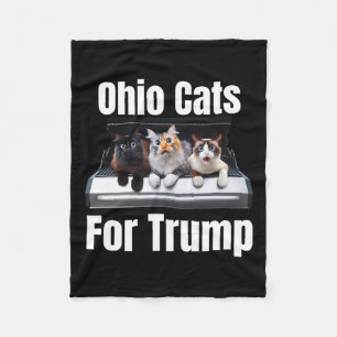 Manta Polar Gatos Ohio Para Trump - Gato Político Gracioso