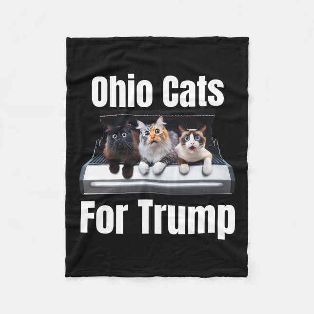 Manta Polar Gatos Ohio Para Trump - Gato Político Gracioso (Anverso)