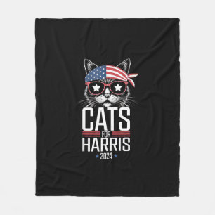 Manta Polar Gatos para Harris 2024 - Kamala Harris para Presid