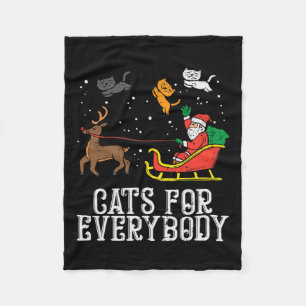 Manta Polar Gatos Para Todos Navidades Gato Graciosas Mujeres