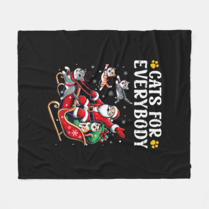 Manta Polar Gatos Para Todos Navidades Gato Gracioso