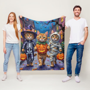 Manta Polar Gatos Persas Trick-or-Treating  Disfraces de Hallo