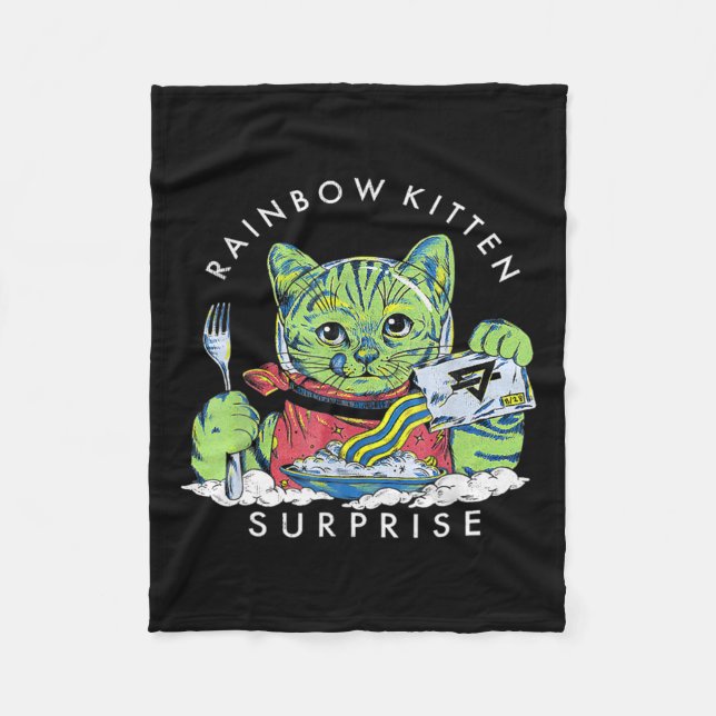 Manta Polar Gatos Rainbow Kitten Surprise Cute Etro Animal (Anverso)
