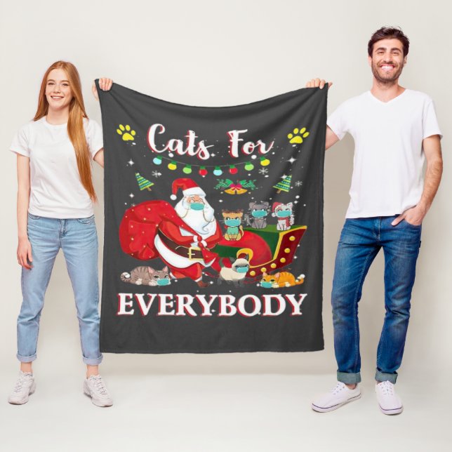 Manta Polar Gatos Todos Navidades (In situ)
