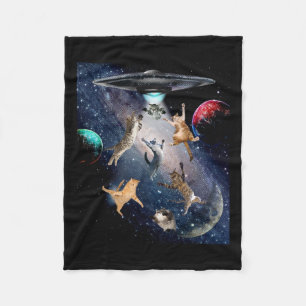 Manta Polar Gatos Ufo Para Adultos Galaxia Gatos Cute Amante