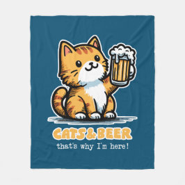 Manta Polar Gatos y cerveza 2