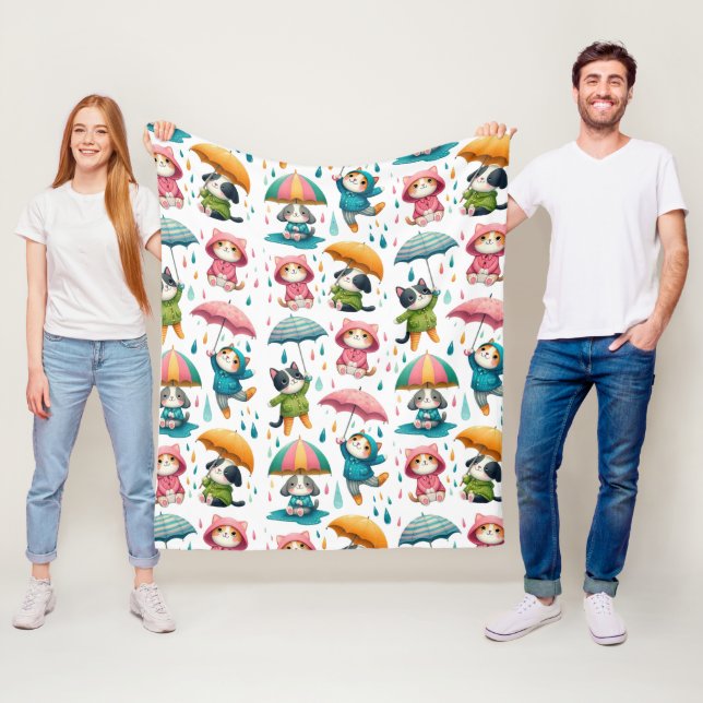 Manta Polar Gatos y perros con negras (In situ)