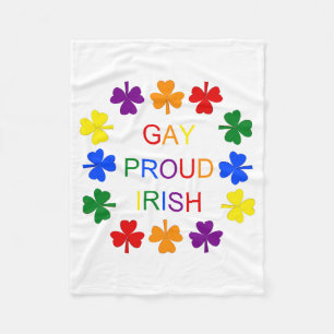 Manta Polar Gay Proud Irlandés LGBT Rainbow Shamrock