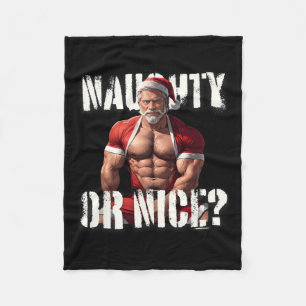 Manta Polar Gay Xmas Músculo Papi Bear Nice Santa Pride Lgbtq