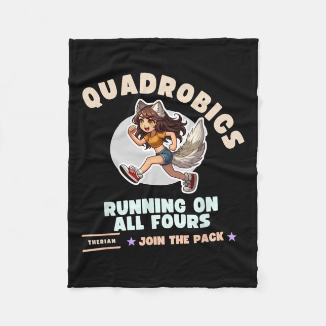 Manta Polar Gear Therian De Cuardrobics Para Adolescente Tween (Anverso)