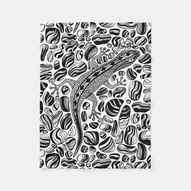 Manta Polar Gecko y guijarros (Anverso)