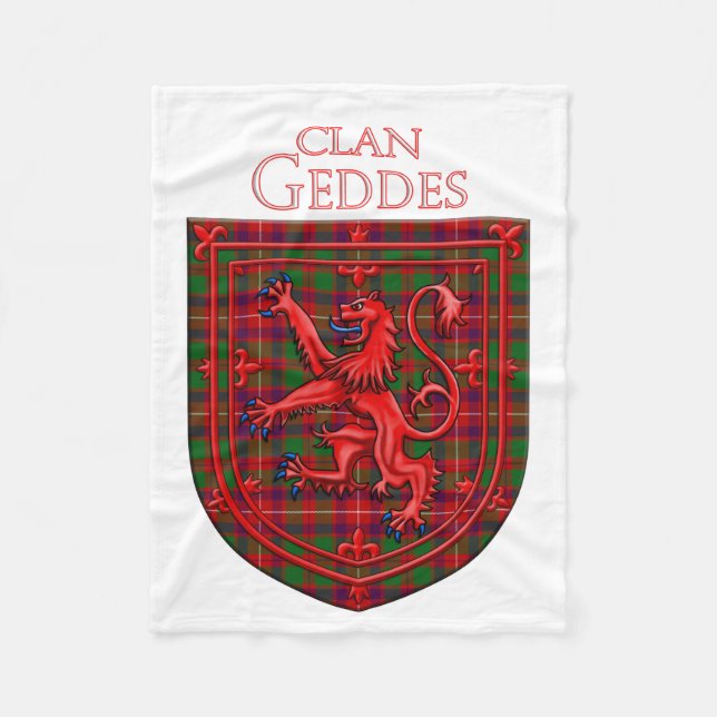 Manta Polar Geddes Tartan Scottish Plaid Lion Rampant (Anverso)
