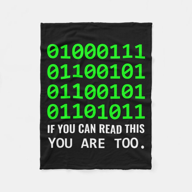 Manta Polar Geek Computer Binary Code Software Developer  (Anverso)