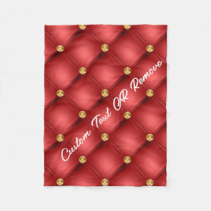 Manta Polar Gema Rojo Dorado Tuft Fleece Blanket Personalizado