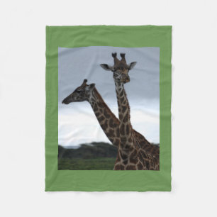 Manta Polar Gemelos De Giraffe Cutan Personalizan El Destino D