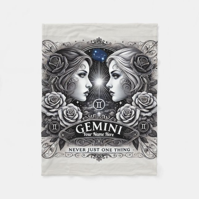 Manta Polar Gemini "Never One Thing" Fleece Blanket (Anverso)