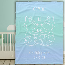 Manta Polar Gemini Zodiac Star Name Birdate Blue Baby