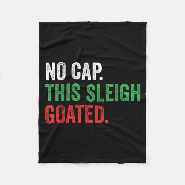 Manta Polar Gen Z Slang Christmas No Cap This Sleigh Goated  (Anverso)