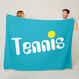 Manta Polar Genial divertido texto de TENIS blanco sobre azul 