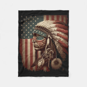 Manta Polar Gente Indígena Tribal Cg Nativo Americano Indio
