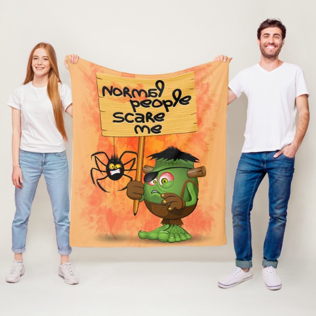 Manta Polar 'Gente normal me asusta' Humorístico Frankenstein (In situ)