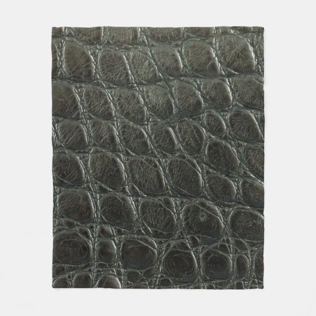 Manta Polar Genuine black alligator leather texture, close up  (Anverso)