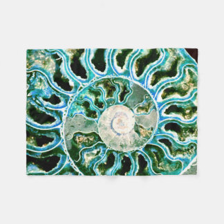 Manta Polar Geode azul verde fósil
