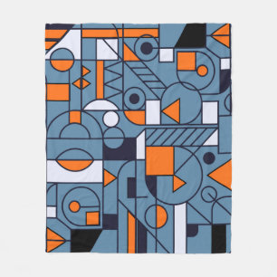 Manta Polar Geometría poster retro de arte minimalista con si