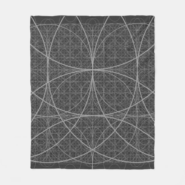 Manta Polar Geometría sagrada Círculos Flor de vida (Anverso)