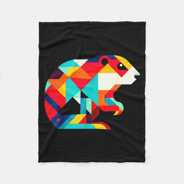 Manta Polar Geometric Minimalism Modern Illustration Groundhog (Anverso)