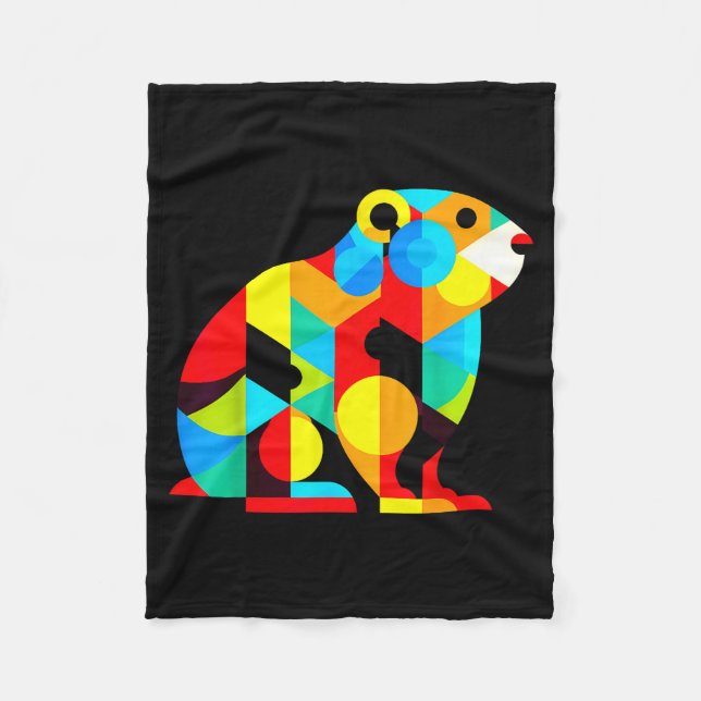 Manta Polar Geometric Minimalism Modern Illustration Groundhog (Anverso)