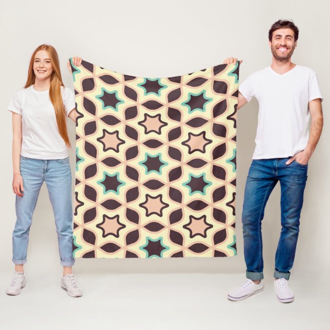 Manta Polar  Geometric pattern with star shapes in brown and t (In situ)