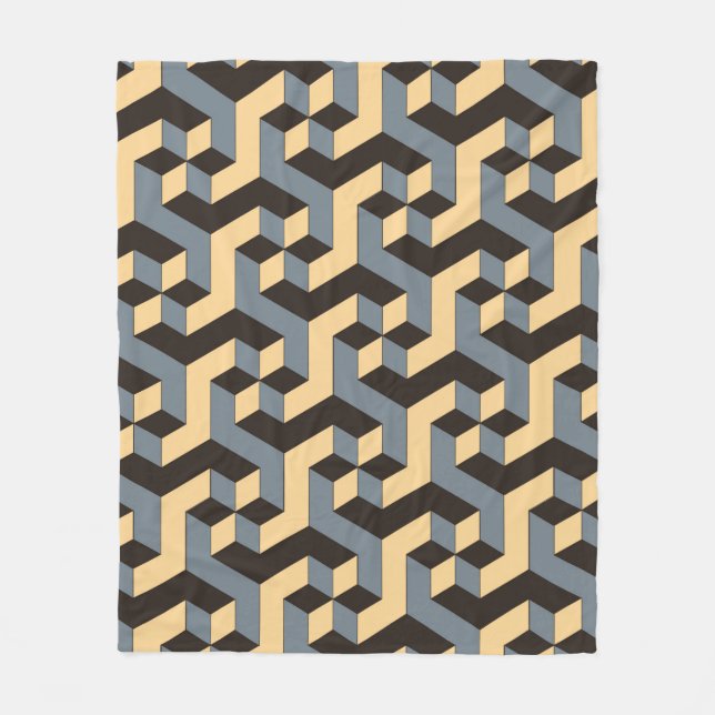 Manta Polar geometric seamless tile with complex rotating cubi (Anverso)