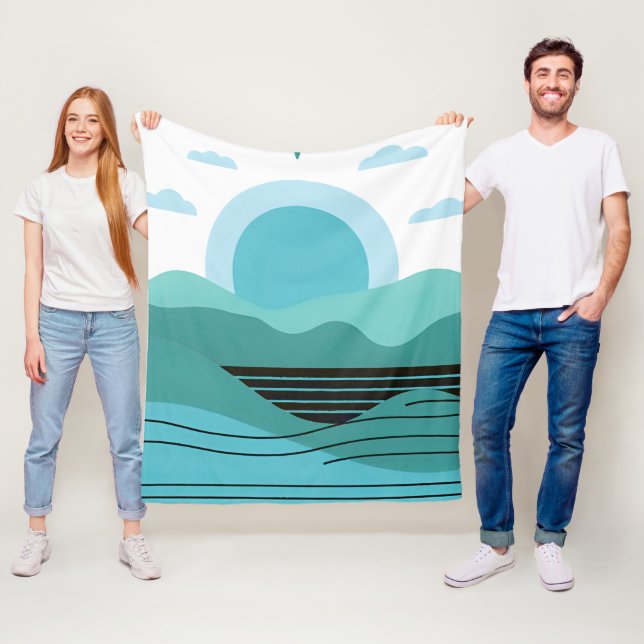 Manta Polar Geometric Sun Mountain Abstract with Tribal Border (In situ)