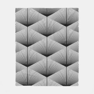 Manta Polar Geométrica de diamante: diseño de cosecha monocrom