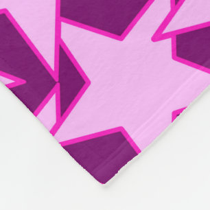 Manta Polar Geométrica de estrella moderna - rosa y púrpura am