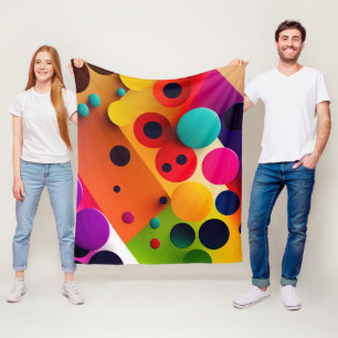 Manta Polar Geométrico abstracto 3D colorido