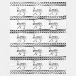 Manta Polar Geométrico blanco y negro de Jackrabbit del Suroes