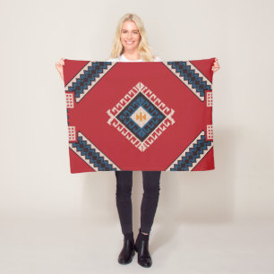 Manta Polar Geométrico elegante clásico lindo-moderno colorido