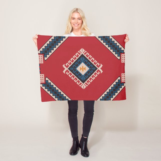 Manta Polar Geométrico elegante clásico lindo-moderno colorido (In situ)