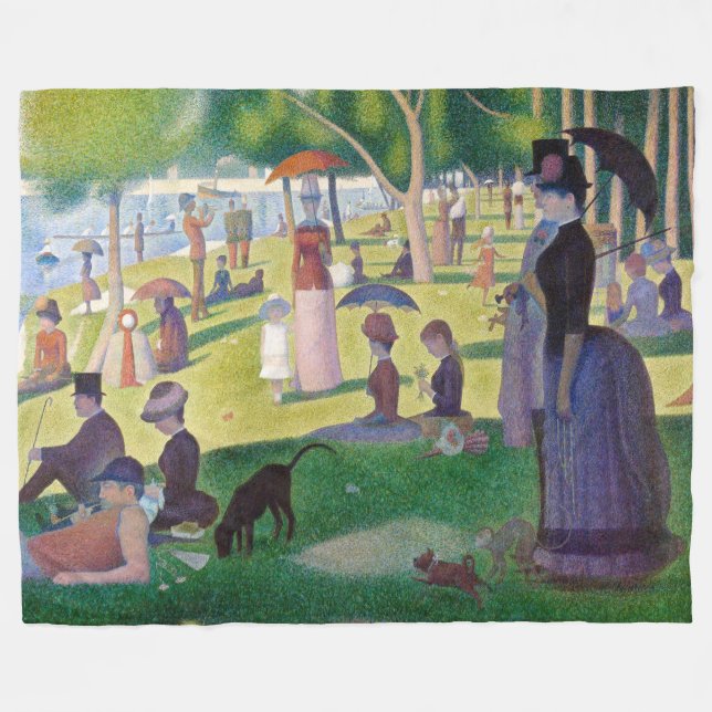 Manta Polar Georges Seurat - Domingo en La Grande Jatte (Frente (Horizontal))