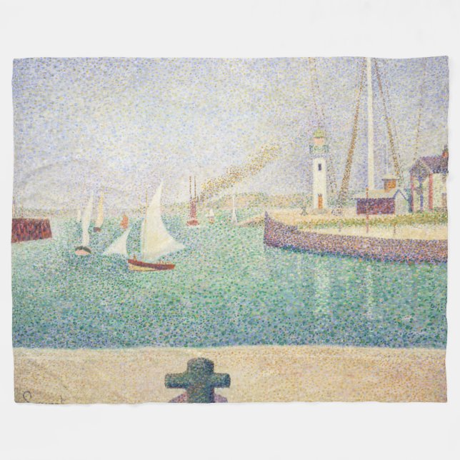 Manta Polar Georges Seurat - Entrada del puerto de Honfleur (Frente (Horizontal))